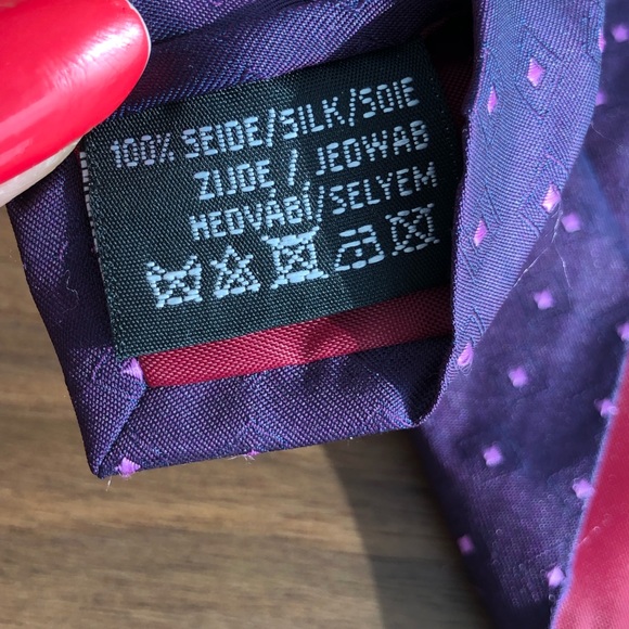(Free with purchase) Silk purple tie - Picture 3 of 4